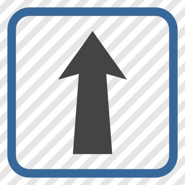 Vektör simgesi bir çerçeve içinde yukarı ok