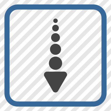 Vektör simgesi bir çerçeve içinde aşağı ok