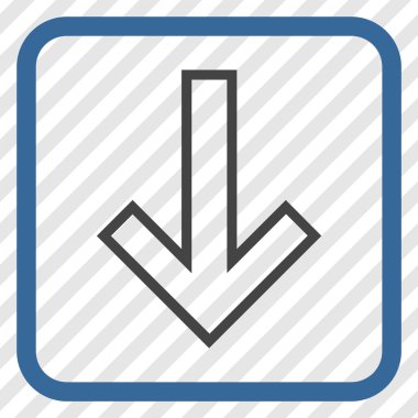 Vektör simgesi bir çerçeve içinde aşağı ok