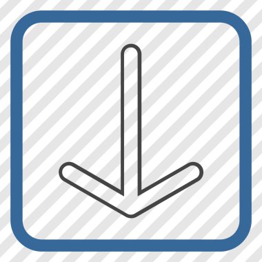 Vektör simgesi bir çerçeve içinde aşağı ok