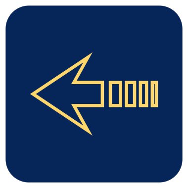 Vektör simge sol düz kare göndermek