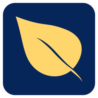 Bitki yaprak düz kare vektör simgesi