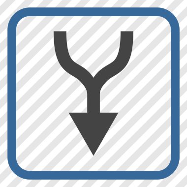 Vektör simgesi bir çerçeve içinde aşağı ok birleştirmek