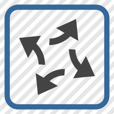 Santrifüj oklar bir çerçeve içinde simge vektör