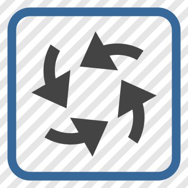 Siklon oklar bir çerçeve içinde simge vektör