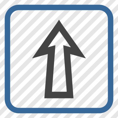 Vektör simgesi bir çerçeve içinde yukarı ok