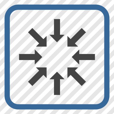 Daraltma okları vektör simgesi bir çerçeve içinde