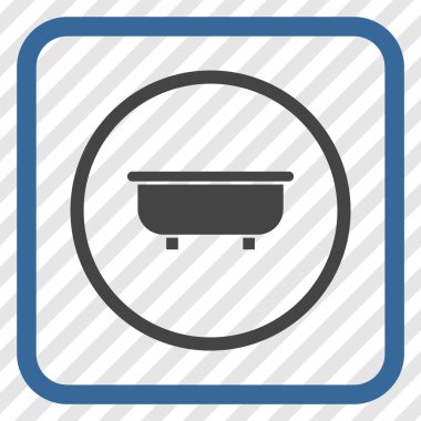 Küvet vektör simgesi bir çerçeve içinde