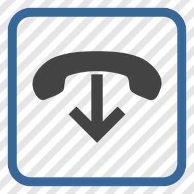 Vektör simgesi bir çerçeve içinde telefon asmak