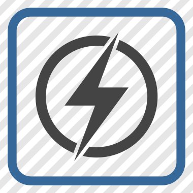 Elektrik vektör simgesi bir çerçeve içinde