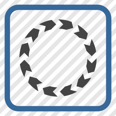 Dolaşım vektör simgesi bir çerçeve içinde