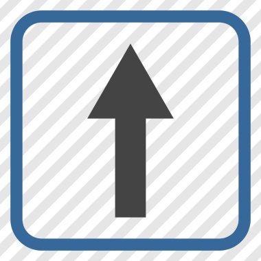 Vektör simgesi bir çerçeve içinde yukarı ok