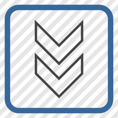 Vektör simgesi bir çerçeve içinde aşağı kaydır