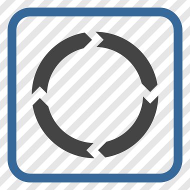 Döndürme vektör simgesi bir çerçeve içinde