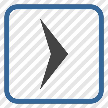 Ok ucu doğru vektör simgesi bir çerçeve içinde