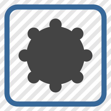 Dişli vektör simgesi bir çerçeve içinde