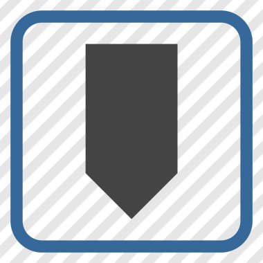 Vektör simgesi bir çerçeve içinde aşağı yön