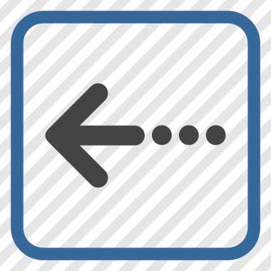 Sol vektör simgesi bir çerçevede göndermek