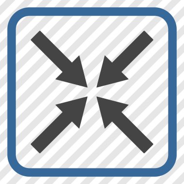 Merkezi oklar bir çerçeve içinde simge vektör