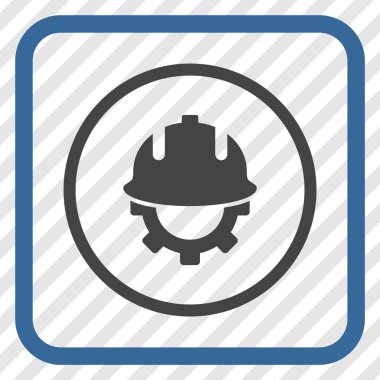 Geliştirme kask vektör simgesi bir çerçeve içinde