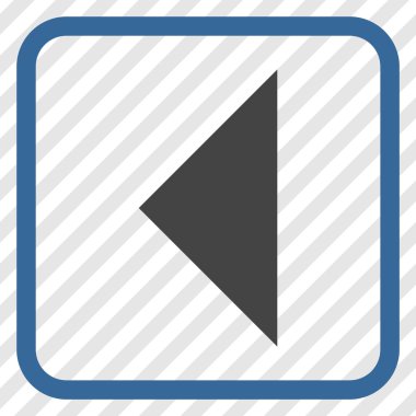 Ok ucu sol vektör simgesi bir çerçeve içinde