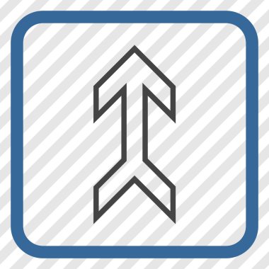 Vektör simgesi bir çerçeve içinde yukarı ok