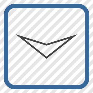 Vektör simgesi bir çerçeve içinde aşağı ok ucu