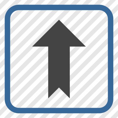 Vektör simgesi bir çerçeve içinde yukarı ok