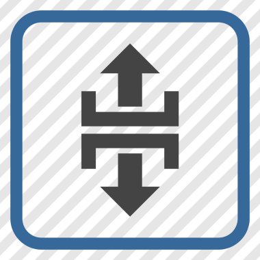 Düşey yönde vektör simgesi bir çerçeve içinde bölmek