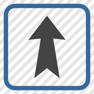 Vektör simgesi bir çerçeve içinde yukarı ok