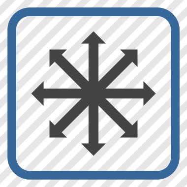 Genişletin okları vektör simgesi bir çerçeve içinde