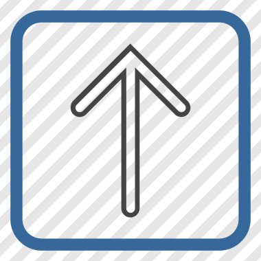 Vektör simgesi bir çerçeve içinde yukarı ok