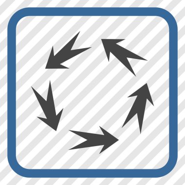 Döndürme vektör simgesi bir çerçeve içinde