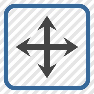 Genişletin okları vektör simgesi bir çerçeve içinde