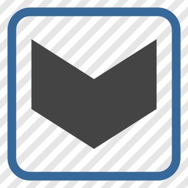 Vektör simgesi bir çerçeve içinde aşağı yön