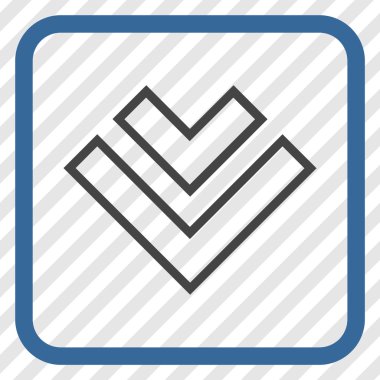 Vektör simgesi bir çerçeve içinde aşağı yön