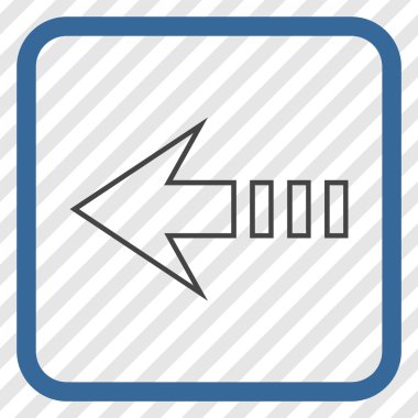 Sol vektör simgesi bir çerçevede göndermek