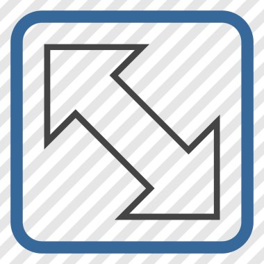 Exchange çapraz vektör simgesi bir çerçeve içinde