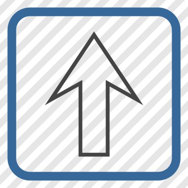 Vektör simgesi bir çerçeve içinde yukarı ok