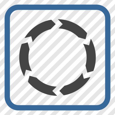 Dolaşım vektör simgesi bir çerçeve içinde