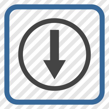 Bir çerçeve içinde yönlü ok vektör simgesi