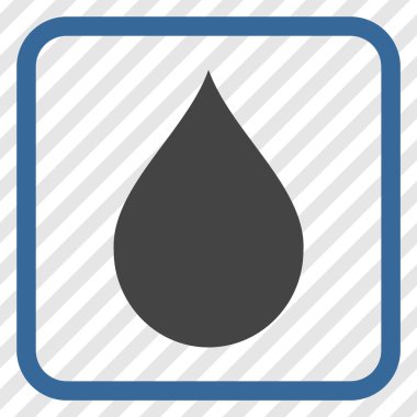 Damla vektör simgesi bir çerçeve içinde