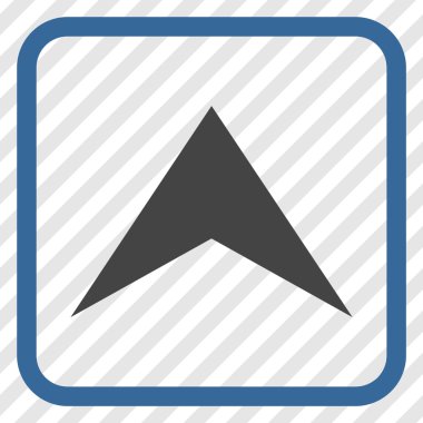 Vektör simgesi bir çerçeve içinde yukarı ok ucu