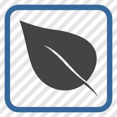 Bitki yaprak vektör simgesi bir çerçeve içinde