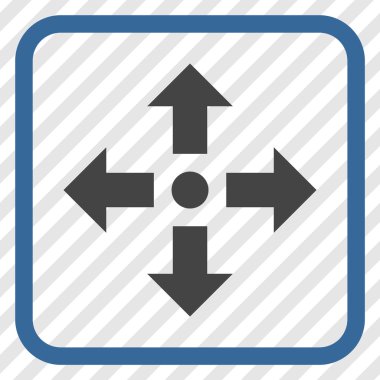 Genişletin okları vektör simgesi bir çerçeve içinde