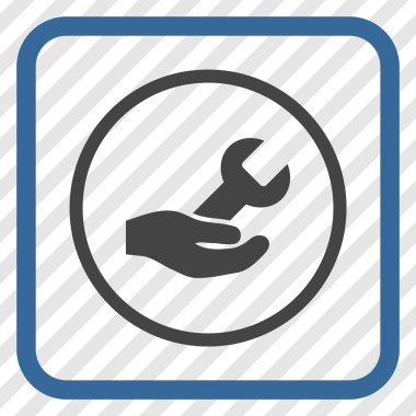 Onarım hizmeti vektör simgesi bir çerçeve içinde