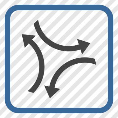 Exchange oklar bir çerçeve içinde simge vektör