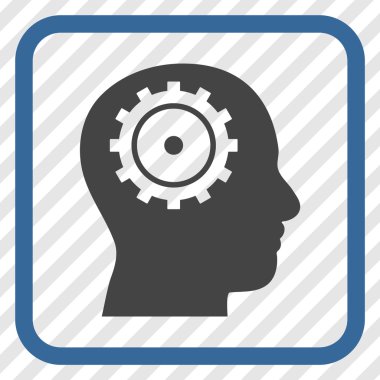 Akıl vektör simgesi bir çerçeve içinde