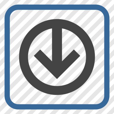 Vektör simgesi bir çerçeve içinde aşağı yön