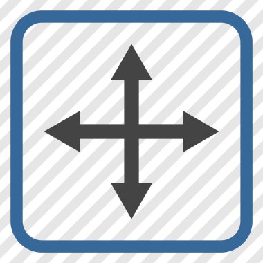 Genişletin okları vektör simgesi bir çerçeve içinde